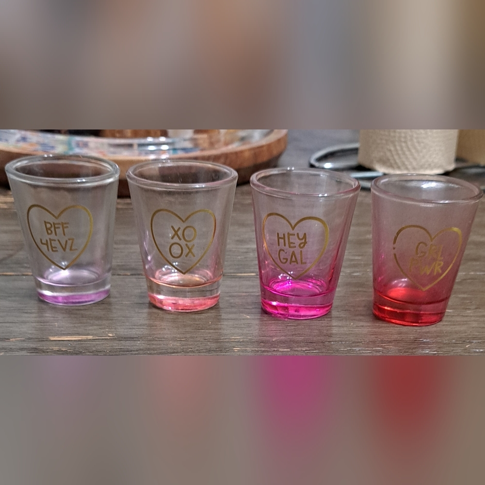 Friends 4 shot glass set